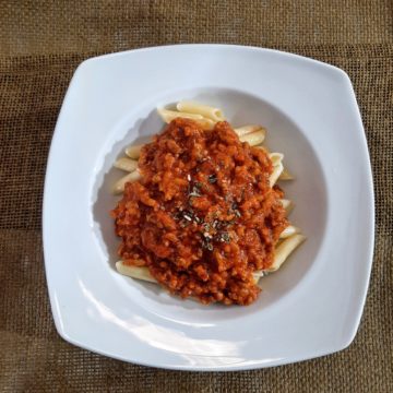 Macarrones boloñesa