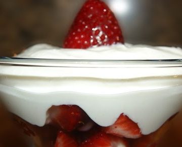 Fresas con crema de mascarpone