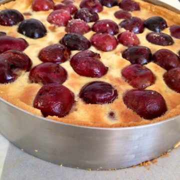 Tarta francesa de cerezas